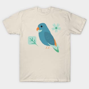 Adorable Blue Parrot bird T-Shirt